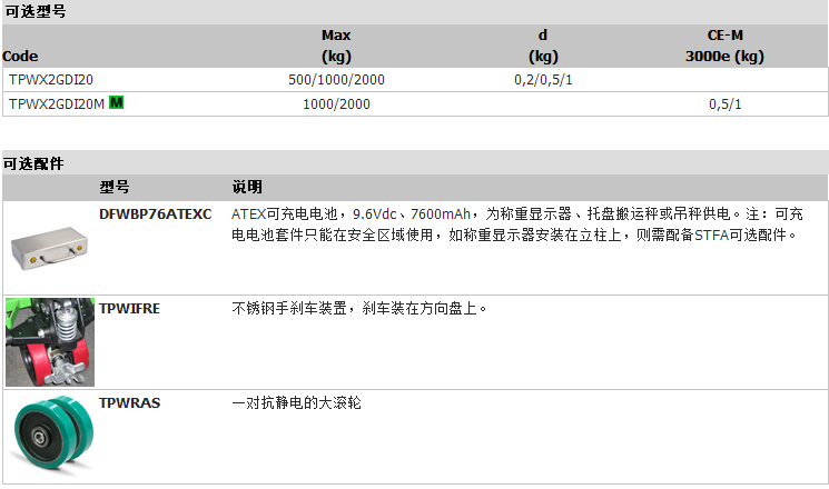 不锈钢防爆叉车秤参数